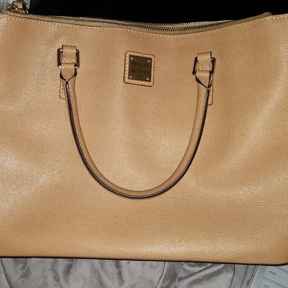 Dooney & Bourke Handbags - D & B Saffiano Willa Zip Satchel - Natural